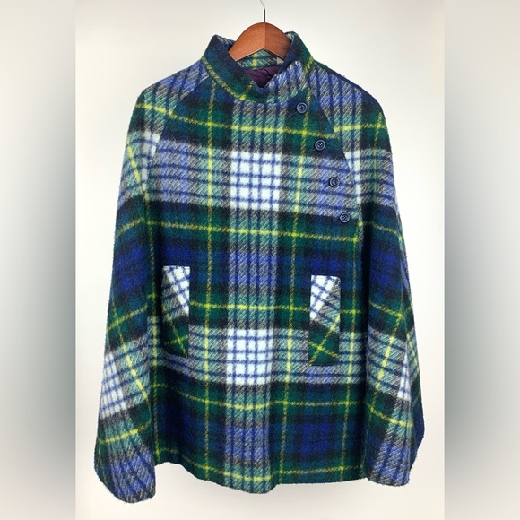 Vintage 1960s Ború by Jimmy Hourihan of Dublin Wool Tartan Cape with belt, EUC. - Picture 4 of 14